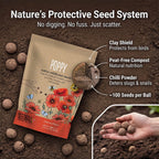 Seedball Poppy Mix 100-Ball Wildflower Grab Bag - Red