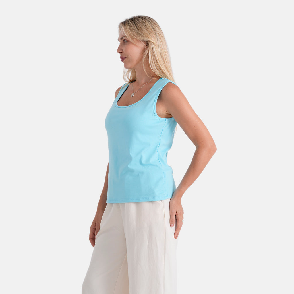 & Maisi Solid Blouse (Size - Small) - Sky Blue_8509214_3