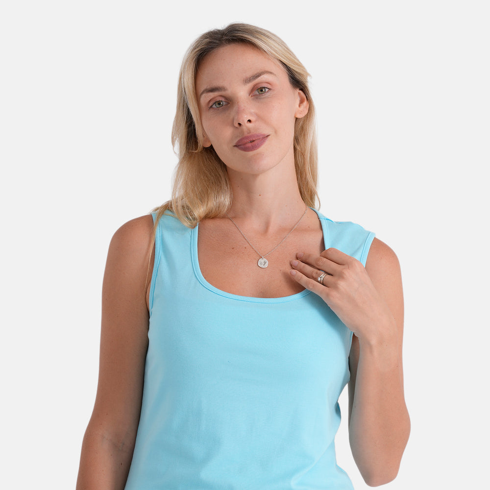 & Maisi Solid Blouse (Size - Small) - Sky Blue_8509214_4
