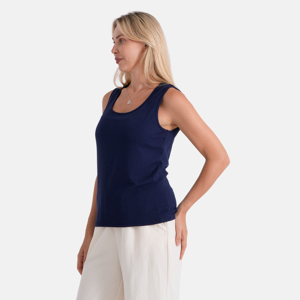& Maisi Solid Blouse (Size - Small) - Navy Blue_8509222_3