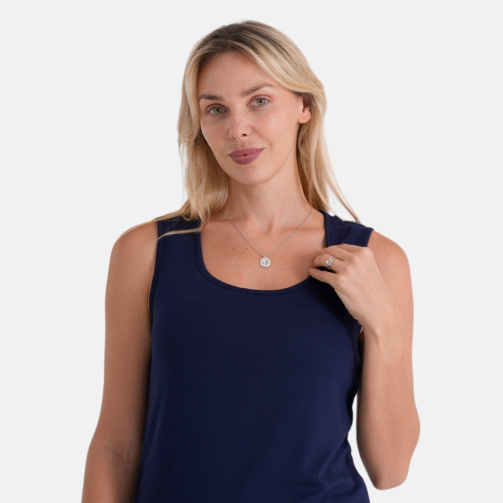 & Maisi Solid Blouse (Size - Small) - Navy Blue_8509222_4