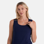 & Maisi Solid Blouse (Size - Small) - Navy Blue_8509222_4