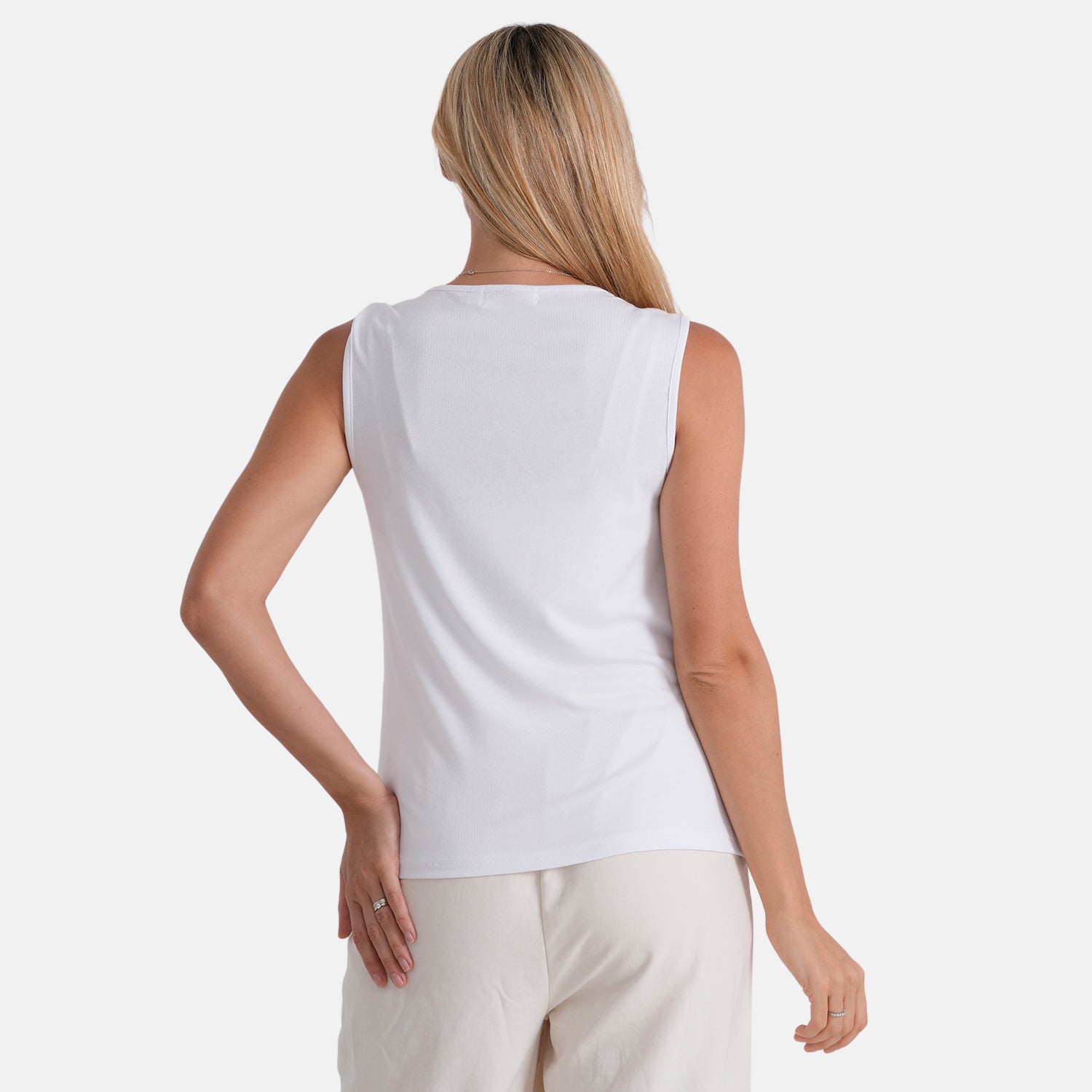 & Maisi Solid Blouse (Size - Small) - White_8509230_2