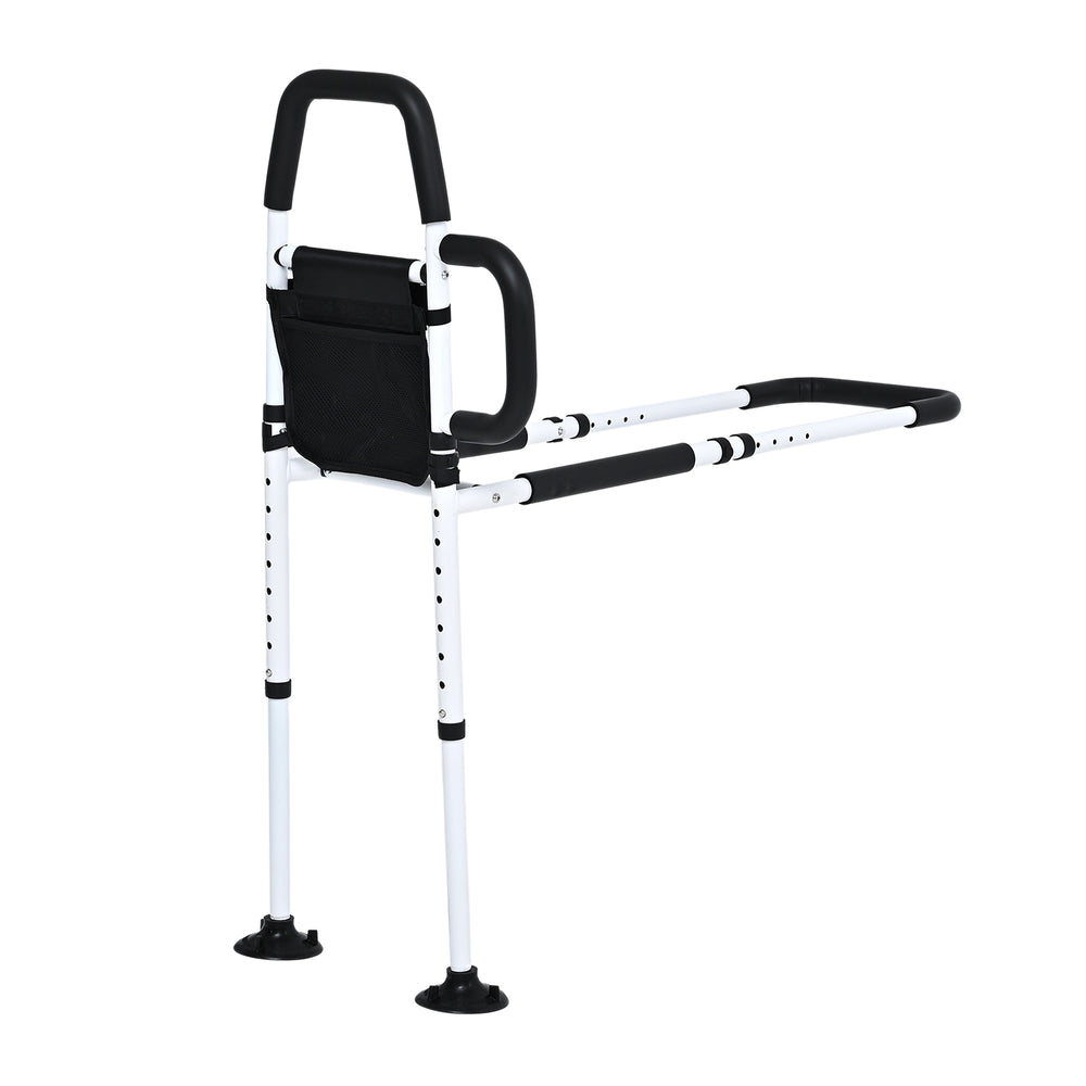 "Bliss & Beyond Bedside support - White+black Product material: Carbon steel + foam Product size: L:77-91cm,W:54cm,H:96.7-117.7cm Product weight: 5kg Weight capacity: 100-150kg_8509486_1