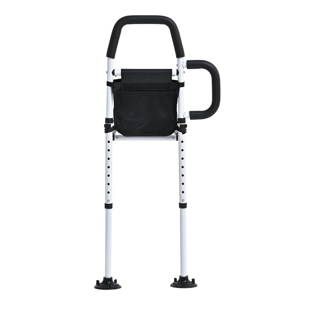 "Bliss & Beyond Bedside support - White+black Product material: Carbon steel + foam Product size: L:77-91cm,W:54cm,H:96.7-117.7cm Product weight: 5kg Weight capacity: 100-150kg_8509486_2