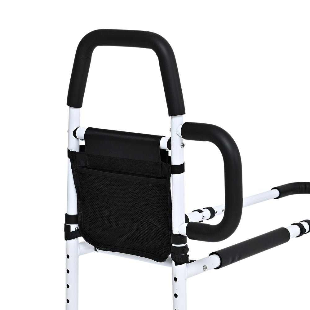 "Bliss & Beyond Bedside support - White+black Product material: Carbon steel + foam Product size: L:77-91cm,W:54cm,H:96.7-117.7cm Product weight: 5kg Weight capacity: 100-150kg_8509486_3