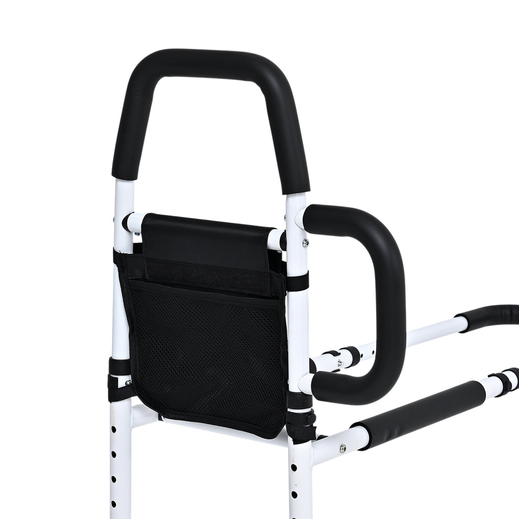 "Bliss & Beyond Bedside support - White+black Product material: Carbon steel + foam Product size: L:77-91cm,W:54cm,H:96.7-117.7cm Product weight: 5kg Weight capacity: 100-150kg_8509486_3
