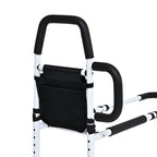 "Bliss & Beyond Bedside support - White+black Product material: Carbon steel + foam Product size: L:77-91cm,W:54cm,H:96.7-117.7cm Product weight: 5kg Weight capacity: 100-150kg_8509486_3