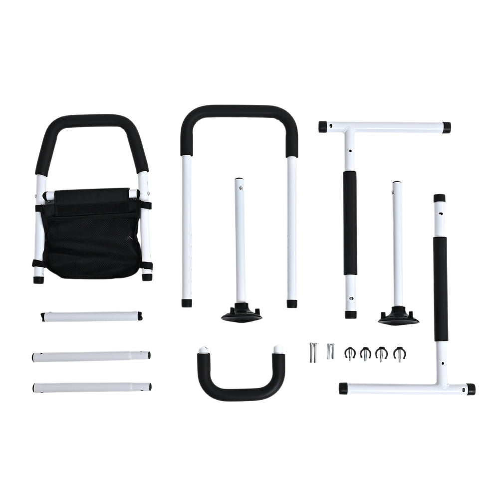 "Bliss & Beyond Bedside support - White+black Product material: Carbon steel + foam Product size: L:77-91cm,W:54cm,H:96.7-117.7cm Product weight: 5kg Weight capacity: 100-150kg_8509486_4