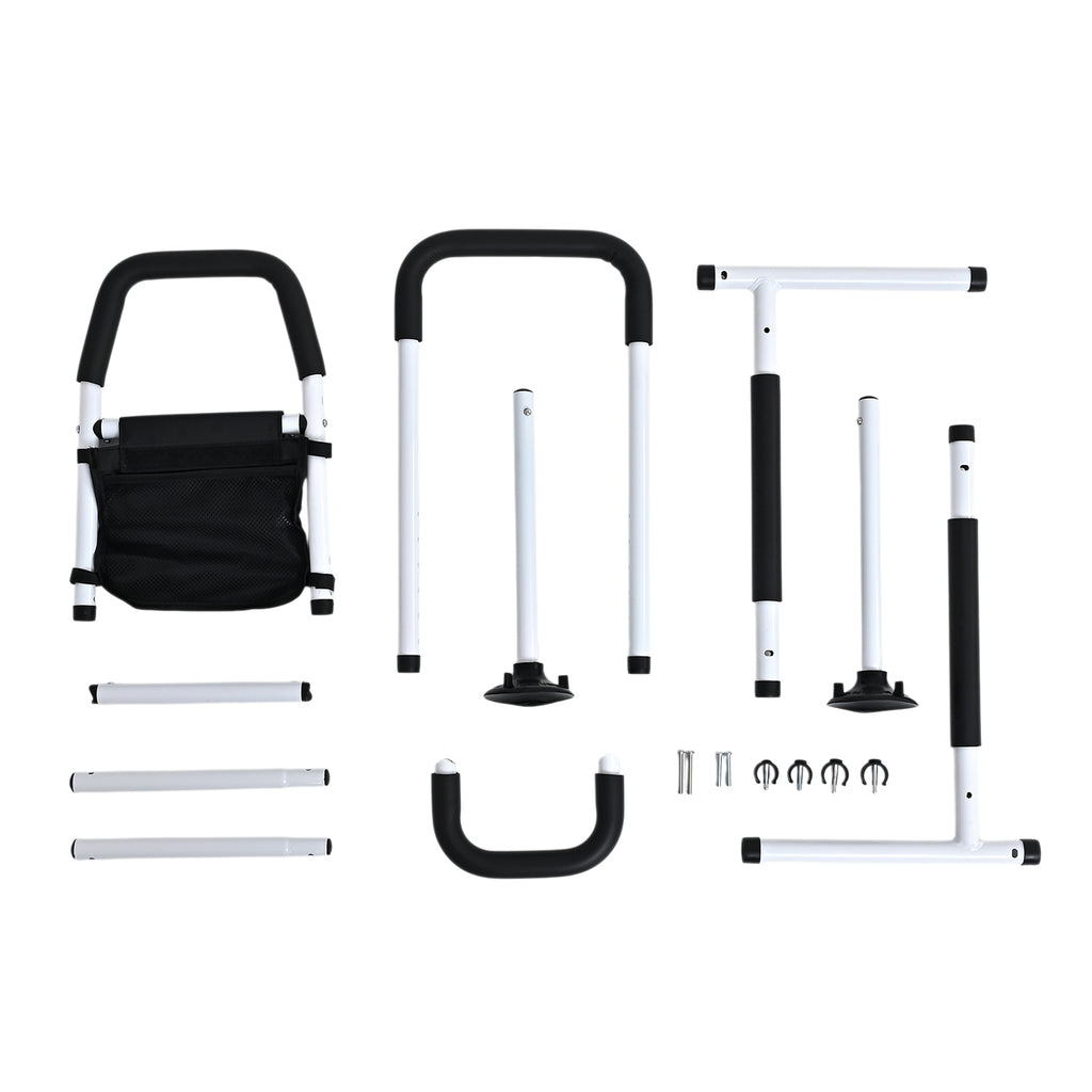 "Bliss & Beyond Bedside support - White+black Product material: Carbon steel + foam Product size: L:77-91cm,W:54cm,H:96.7-117.7cm Product weight: 5kg Weight capacity: 100-150kg_8509486_4