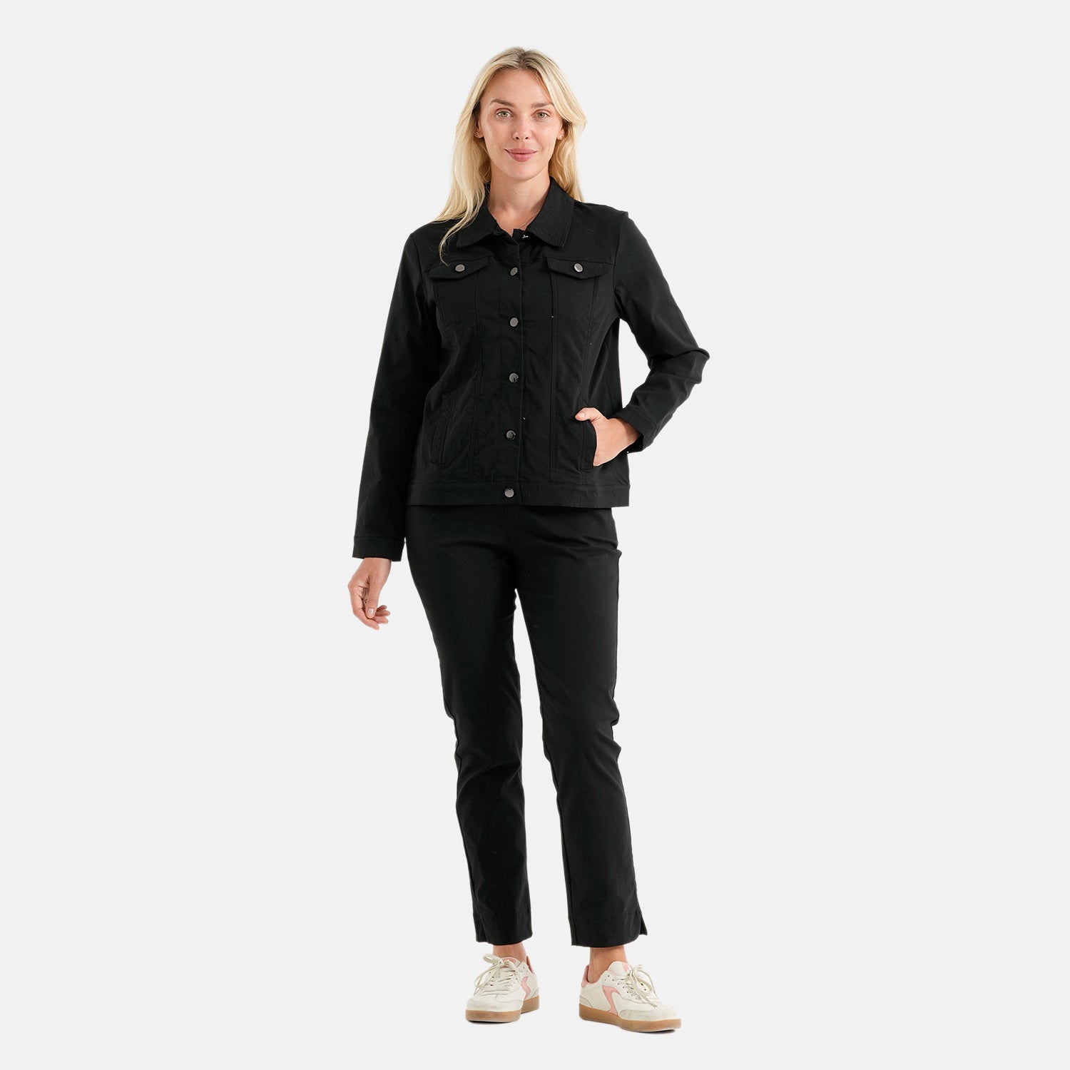 & Maisi Bengaline Style Stretch Jacket (Size 14) - Black_8509527