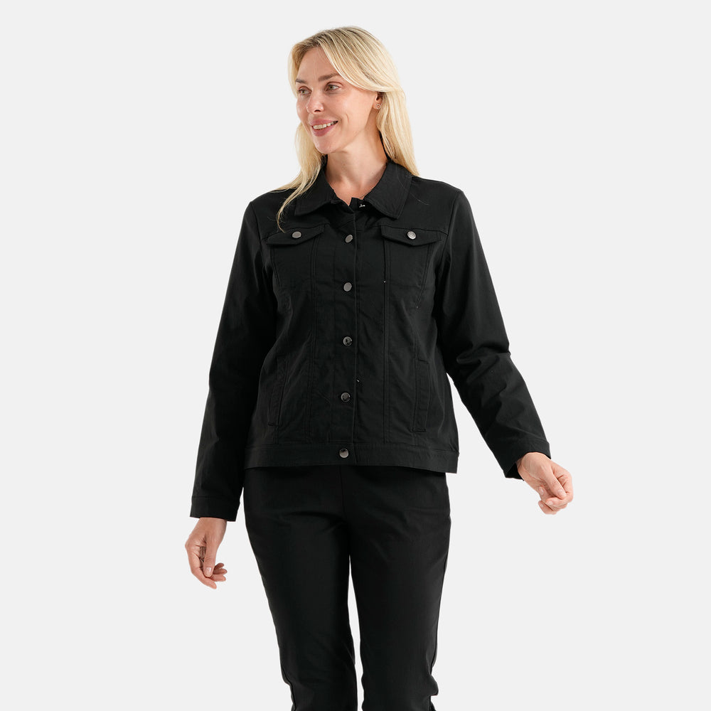 & Maisi Bengaline Style Stretch Jacket (Size 14) - Black_8509527_3