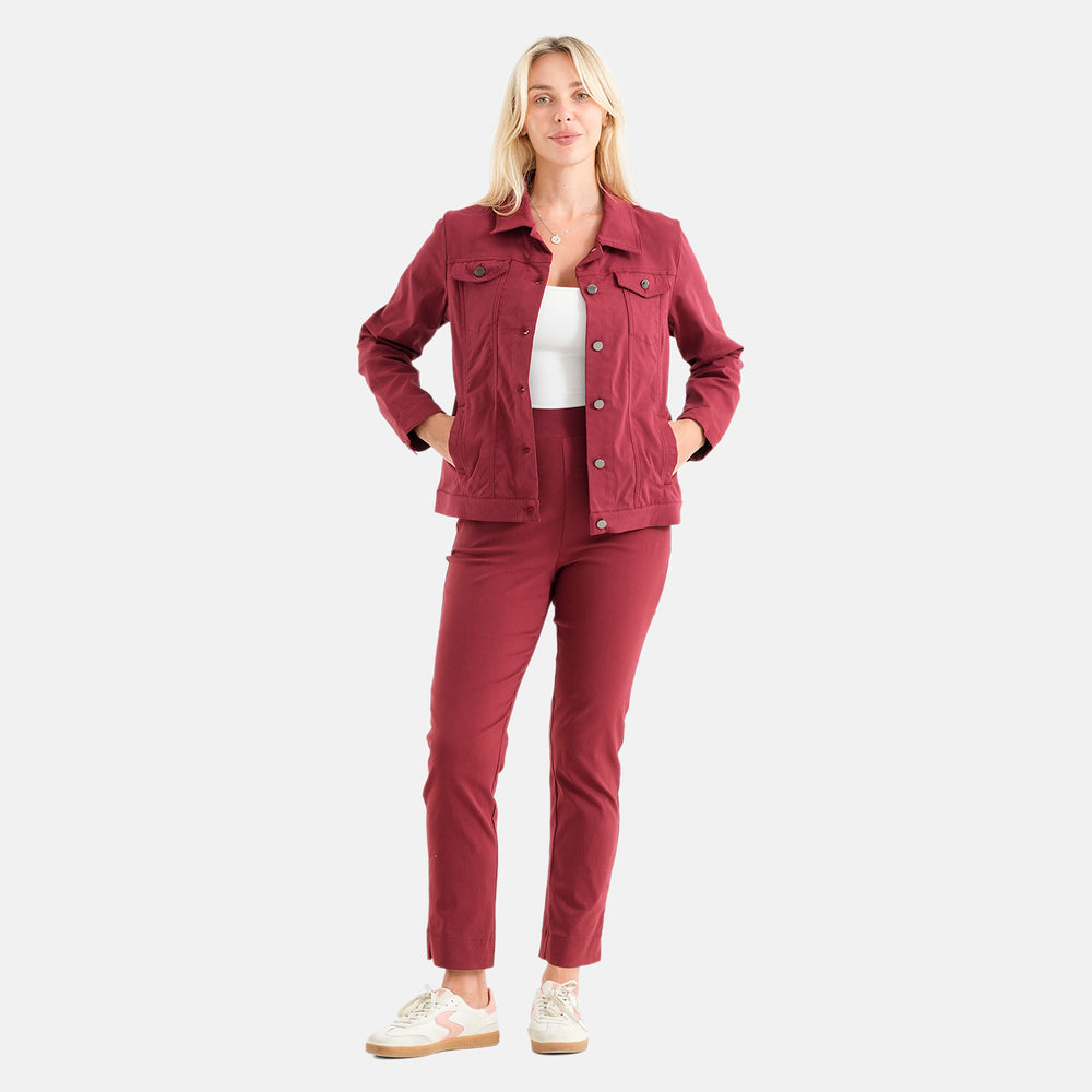 & Maisi Bengaline Style Stretch Jacket (Size 12) - Red_8509579