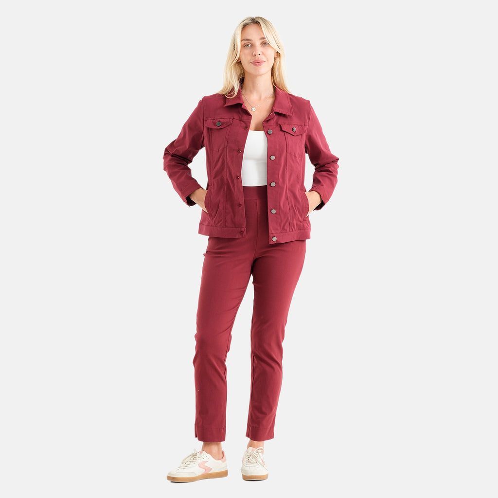 & Maisi Bengaline Style Stretch Jacket (Size 12) - Red_8509579
