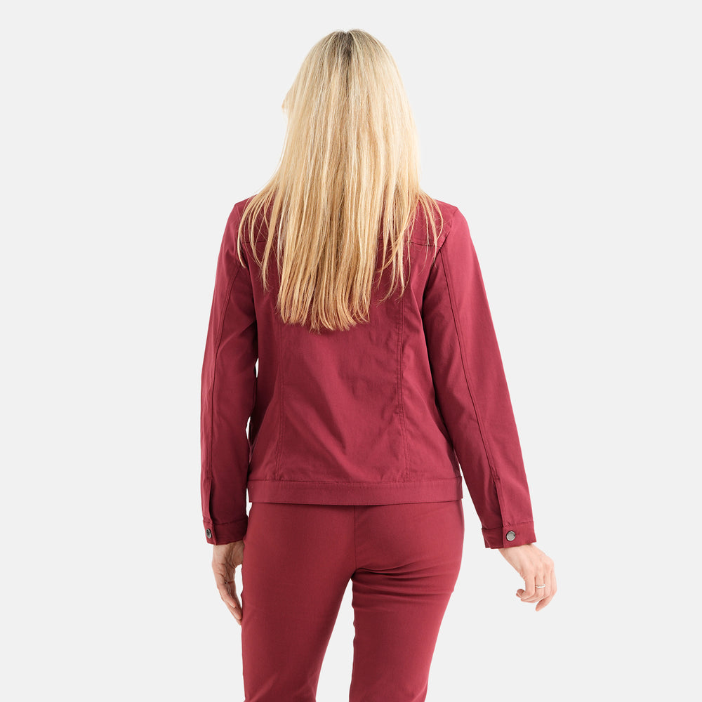 & Maisi Bengaline Style Stretch Jacket (Size 12) - Red_8509579_2