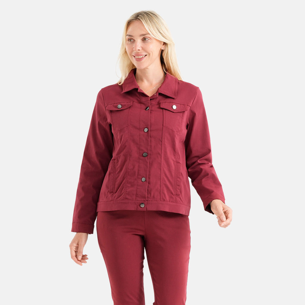 & Maisi Bengaline Style Stretch Jacket (Size 12) - Red_8509579_3