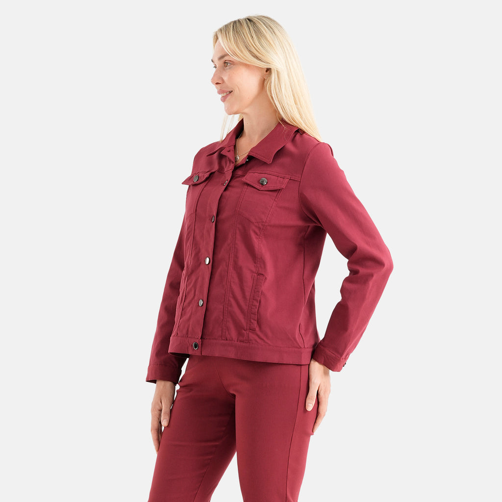 & Maisi Bengaline Style Stretch Jacket (Size 12) - Red_8509579_4