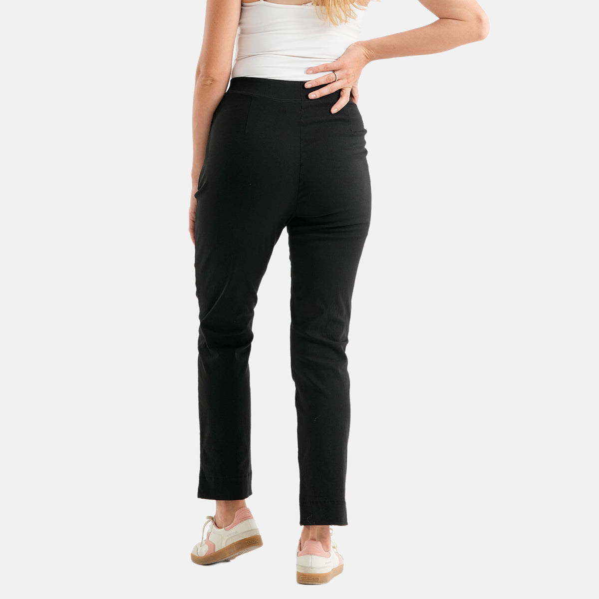 & Maisi Bengajeans Stretch Trousers with Pockets and 28Inch Leg (Size 12) - Black_8509759_2
