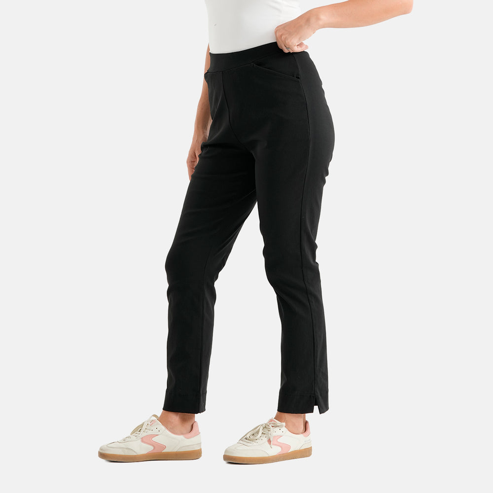 & Maisi Bengajeans Stretch Trousers with Pockets and 28Inch Leg (Size 12) - Black_8509759_4