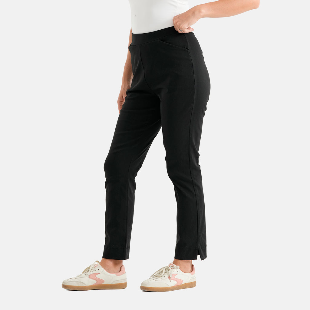 & Maisi Bengajeans Stretch Trousers with Pockets and 28Inch Leg (Size 12) - Black_8509759_4