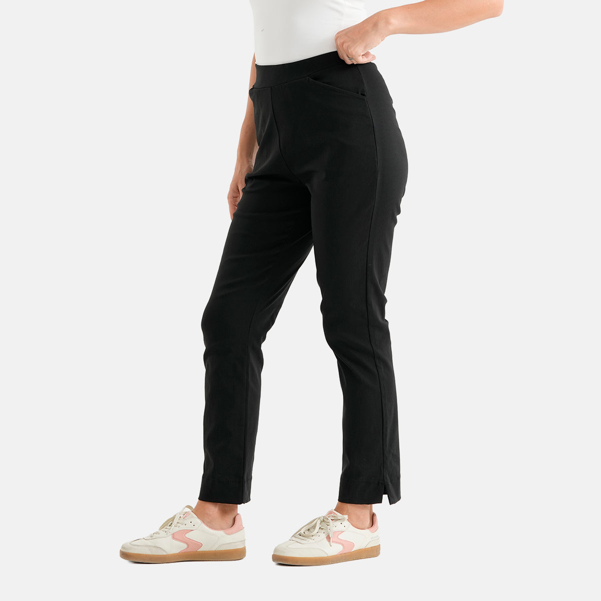 & Maisi Bengajeans Stretch Trousers with Pockets and 28Inch Leg (Size 12) - Black_8509759_4