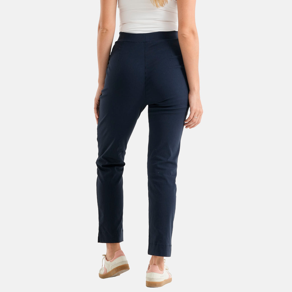 & Maisi Bengajeans Stretch Trousers with Pockets and 28Inch Leg (Size 12) - Navy Blue_8509765_2