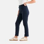 & Maisi Bengajeans Stretch Trousers with Pockets and 28Inch Leg (Size 12) - Navy Blue_8509765_4