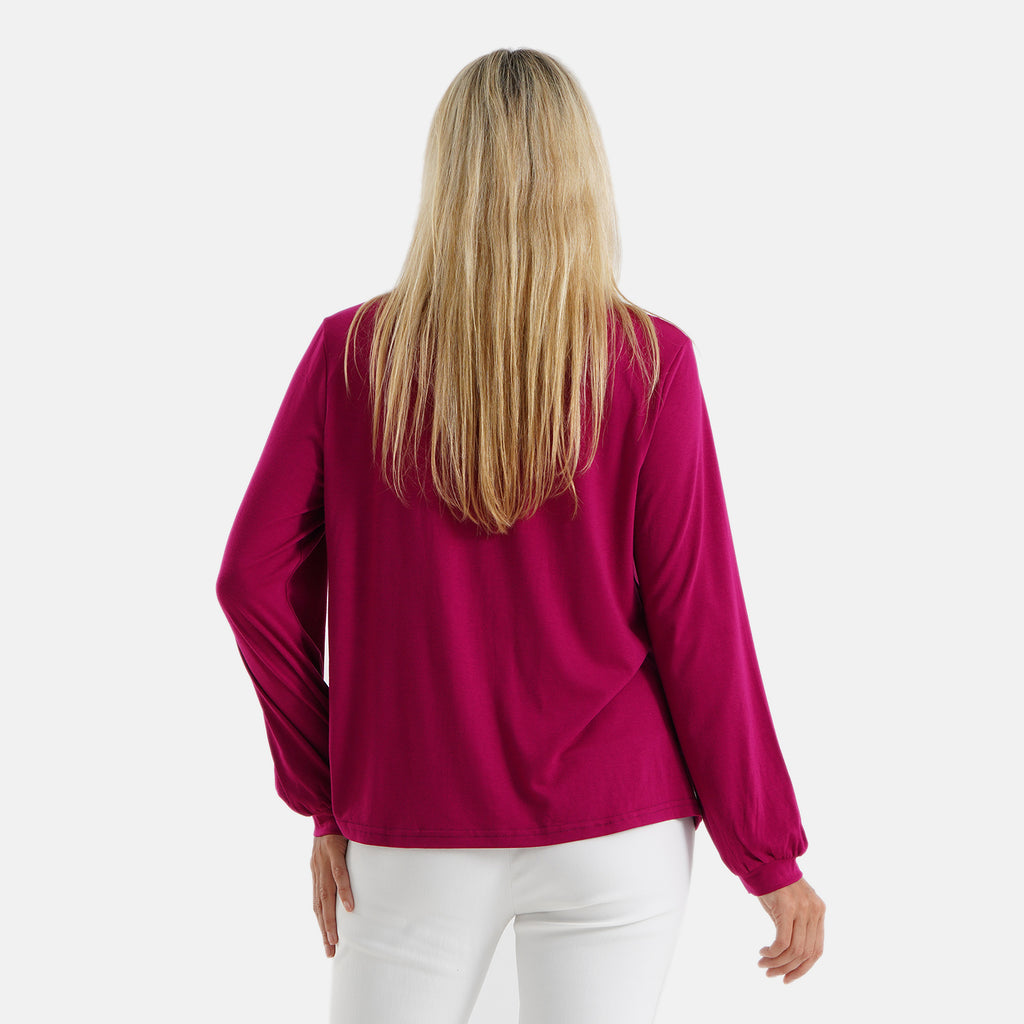 & Maisi Solid Top (Size - Large) - Purple & Purple_8510237_2