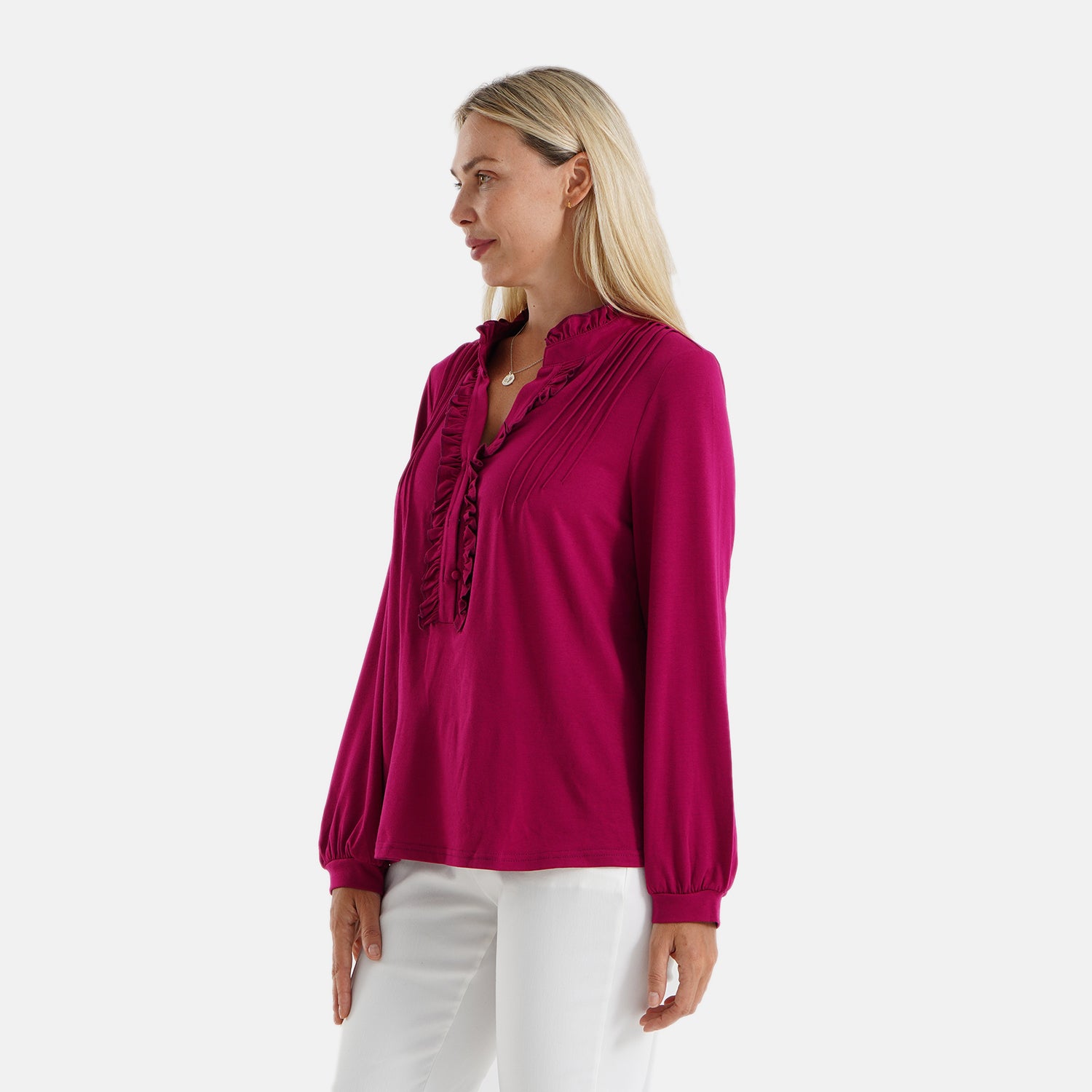 & Maisi Solid Top (Size - Large) - Purple & Purple_8510237_3