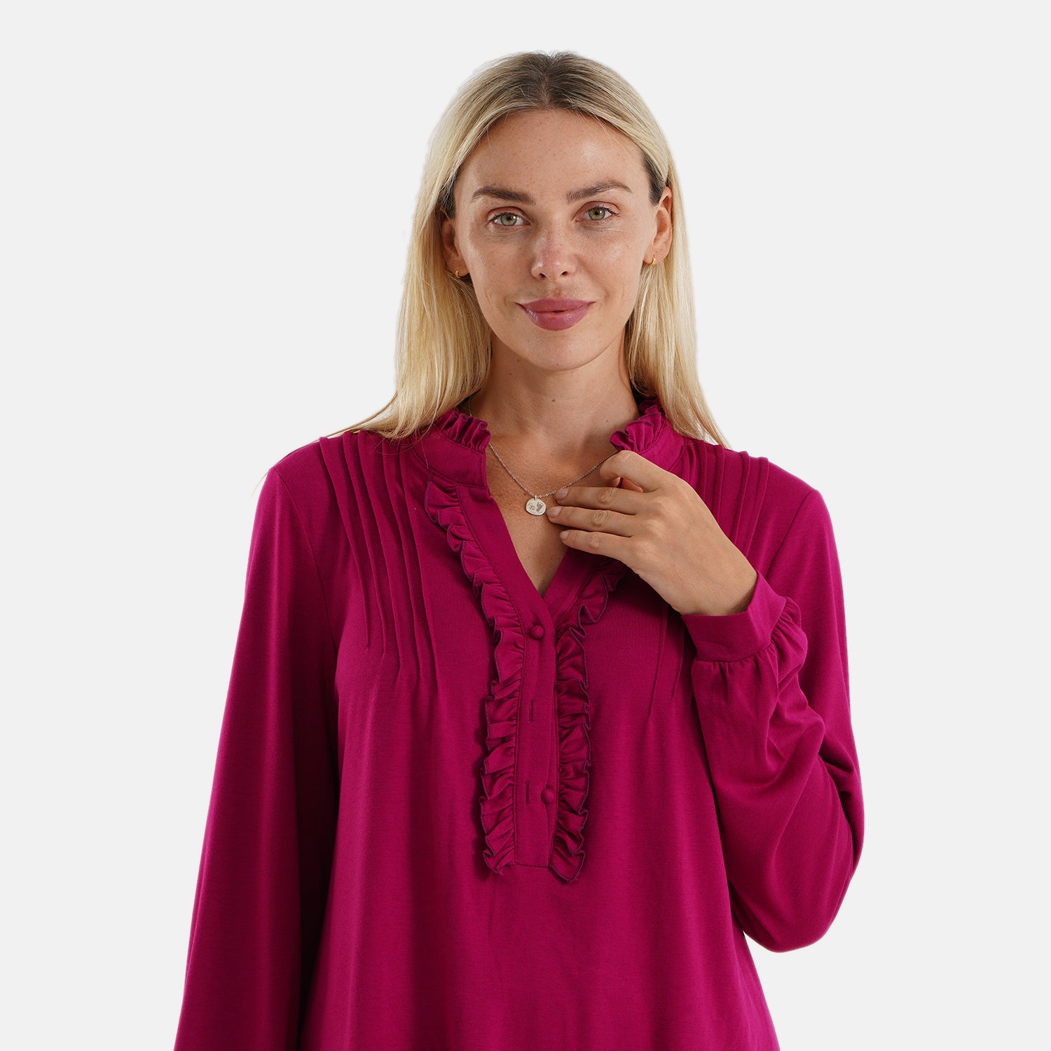 & Maisi Solid Top (Size - Large) - Purple & Purple_8510237_4