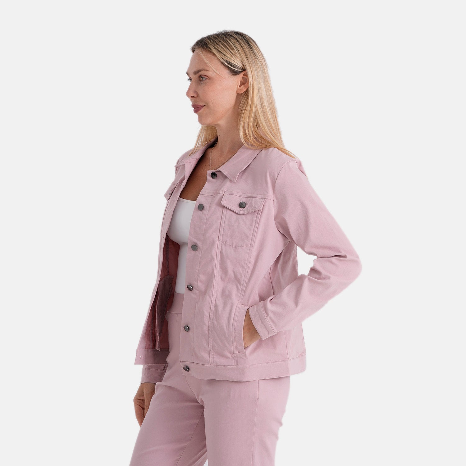 & Maisi Solid Jacket (Size - 12) - Pink_8510288_2