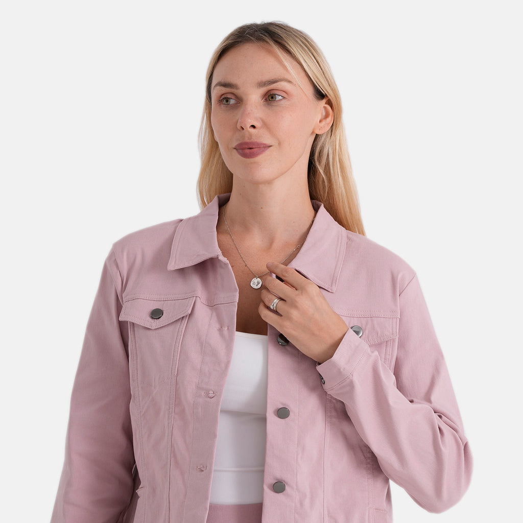 & Maisi Solid Jacket (Size - 12) - Pink_8510288_3