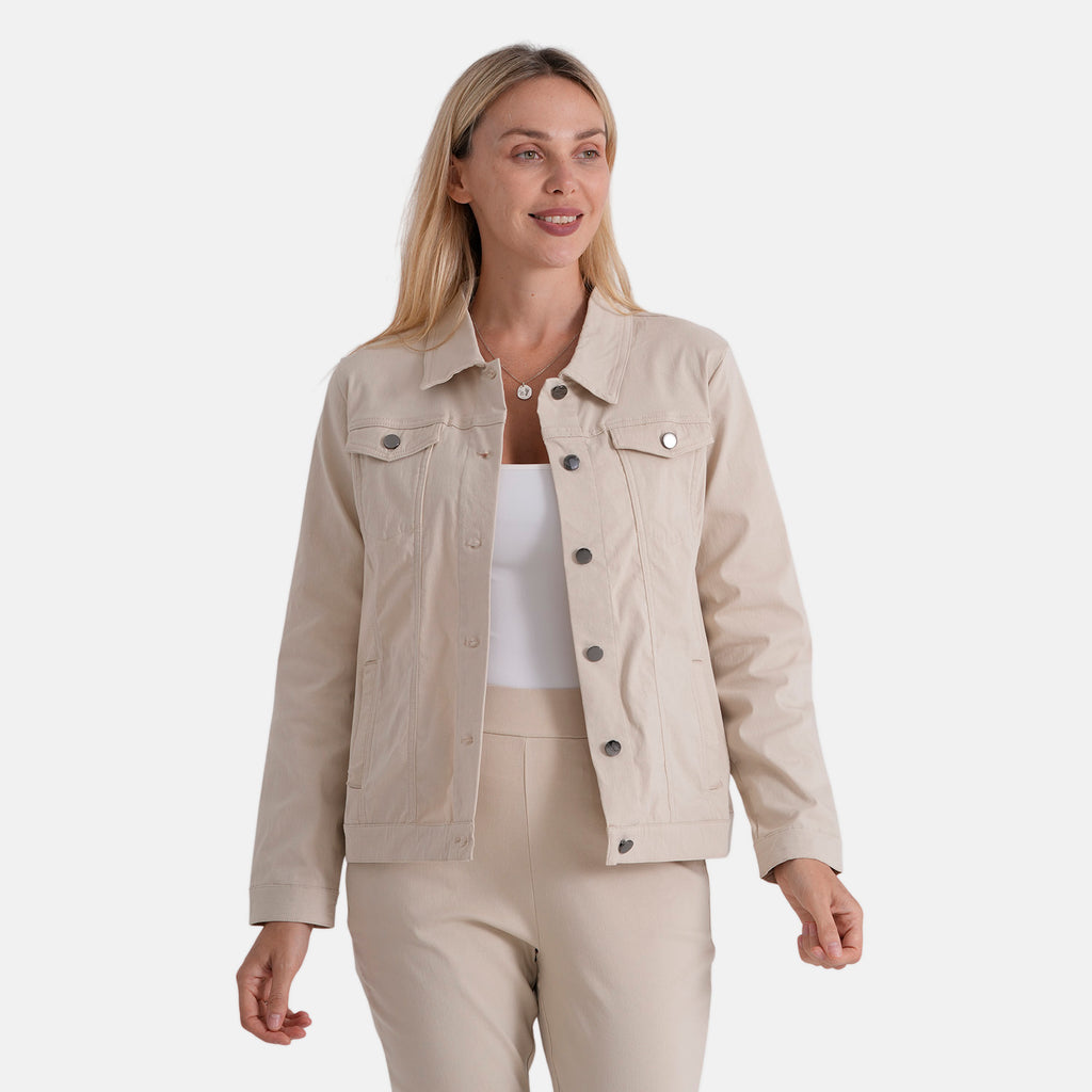 & Maisi Solid Jacket (Size - 14) - Beige_8510290