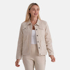 & Maisi Solid Jacket (Size - 14) - Beige_8510290
