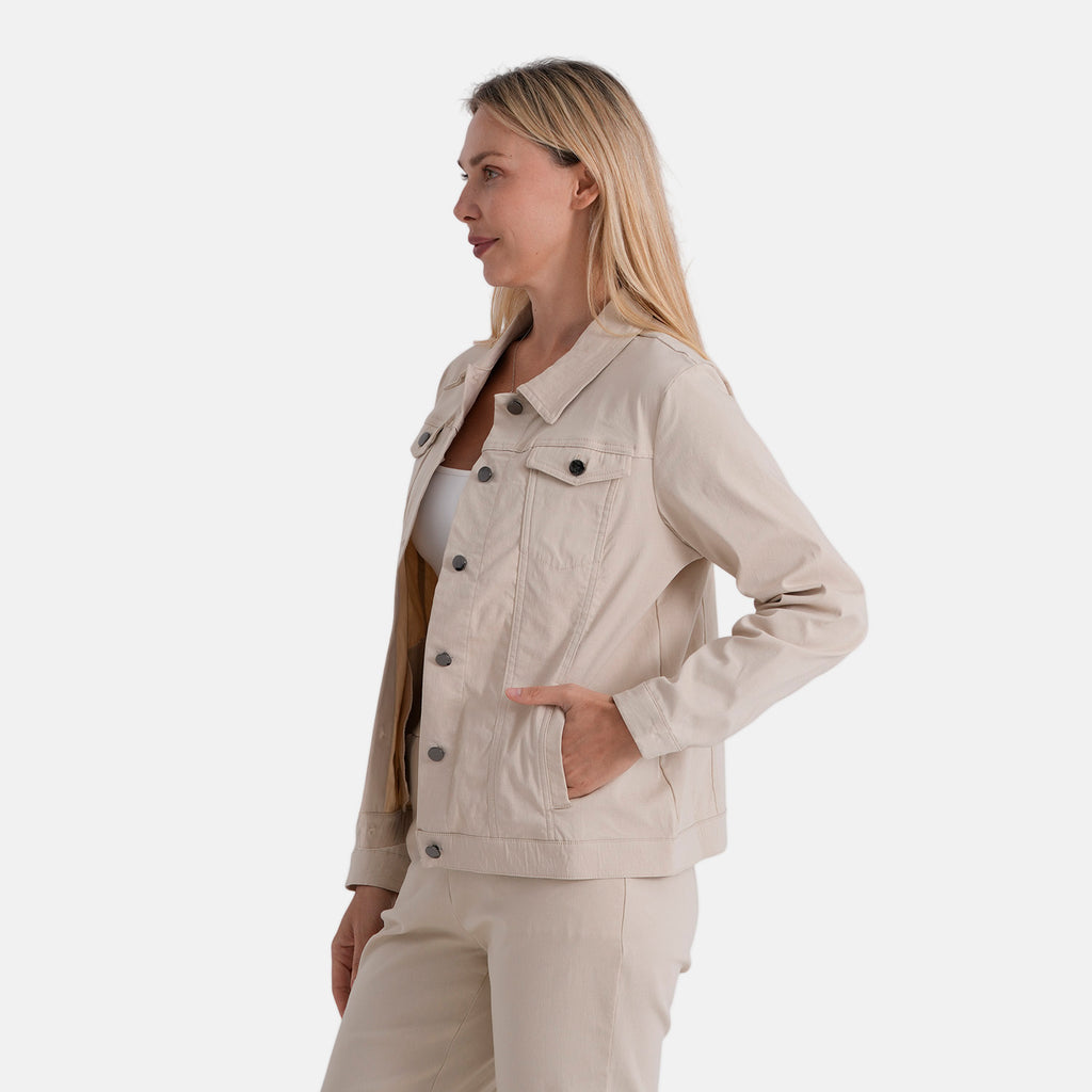 & Maisi Solid Jacket (Size - 14) - Beige_8510290_2
