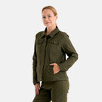 & Maisi Solid Jacket (Size - 12) - Olive Green_8510416_2