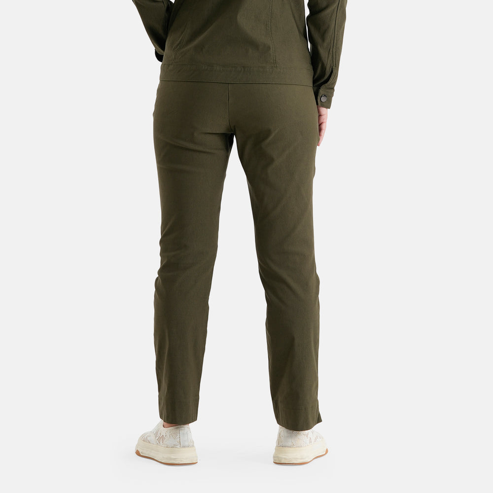 & Maisi Patterned Jean and Pant/Trouser (Size - 12) - Olive Green_8511543_1