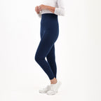 Emelia Pack of 2 Womens High Waisted Fleece Lined Thermal Leggings (Size L) - Navy & Burgundy_8512266_6