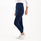 Emelia Pack of 2 Womens High Waisted Fleece Lined Thermal Leggings (Size L) - Navy & Burgundy_8512266_7