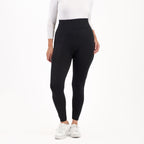 Emelia Pack of 2 Womens High Waisted Fleece Lined Thermal Leggings (Size M) - Khaki & Black_8512271_7