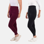 Emelia  Bottom and Legging - Black Burgandy_8512279_1