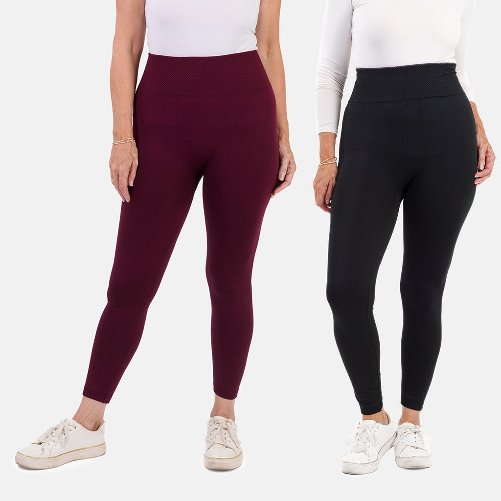 Emelia  Bottom and Legging - Black Burgandy_8512279_2
