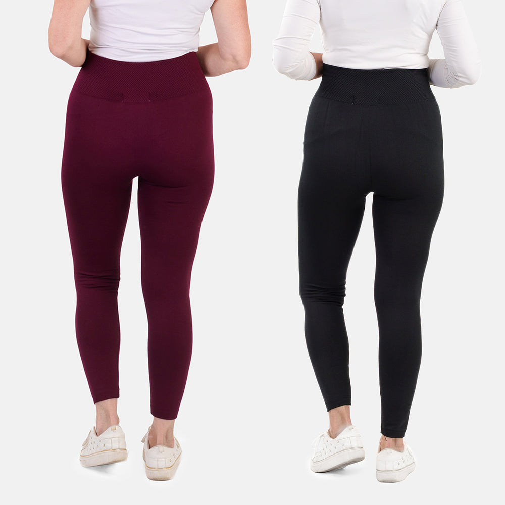 Emelia  Bottom and Legging - Black Burgandy_8512279_3