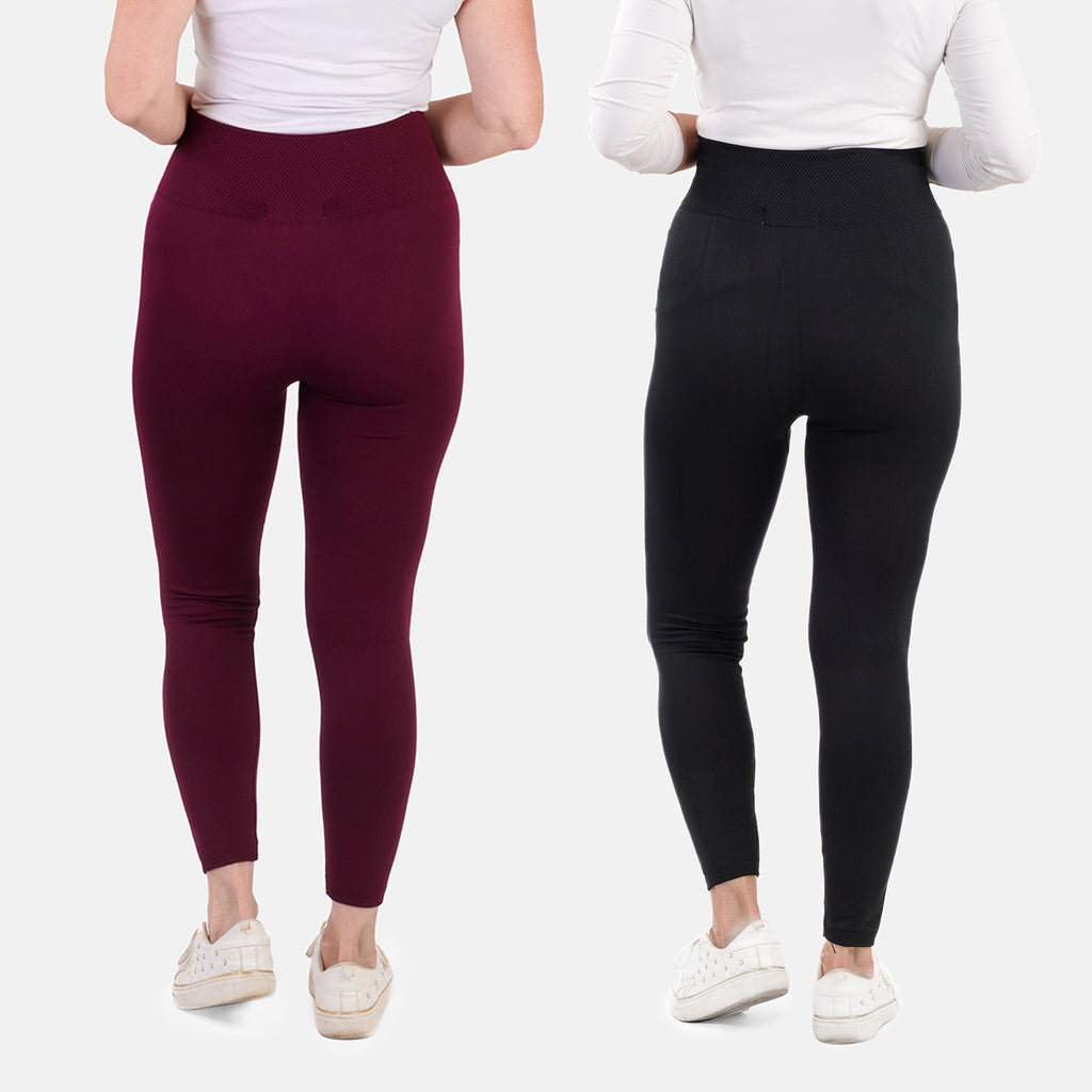 Emelia  Bottom and Legging - Black Burgandy_8512279_3