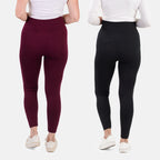 Emelia  Bottom and Legging - Black Burgandy_8512279_3