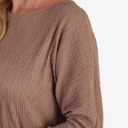 & Maisi Womens Plisse Batwing Sleeve Top (Size L) - Walunt_8512421_4