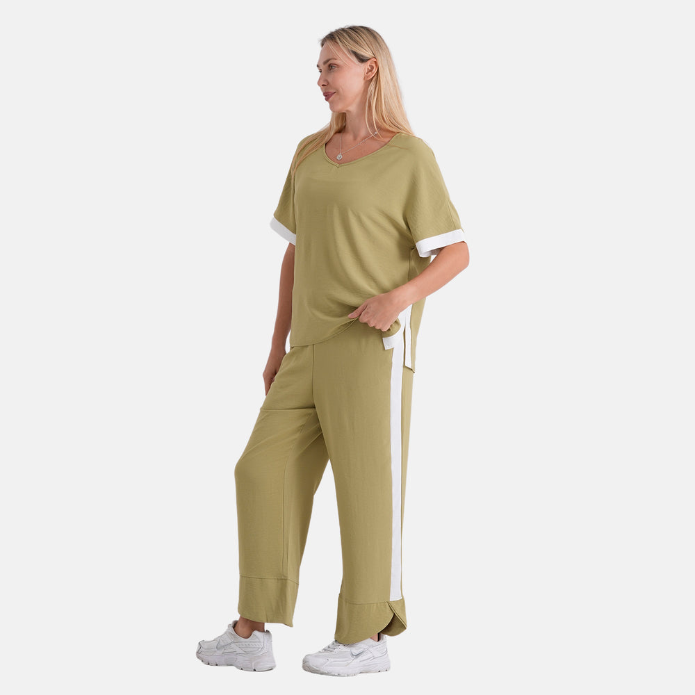 & Maisi Solid Jean and Pant/Trouser (Size - Large) - Green & Green_8513551_3