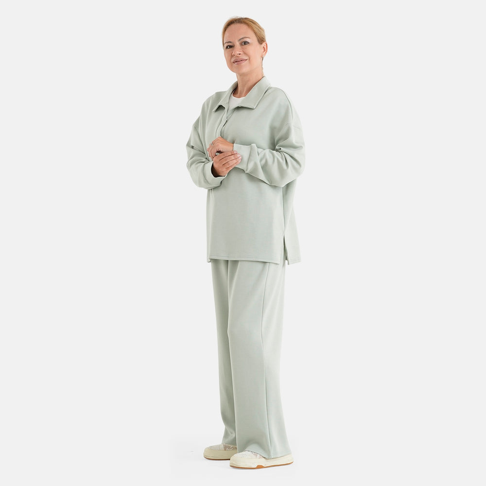 & Maisi Solid Jean and Pant/Trouser (Size - One Size) - Green & Green_8513614_2