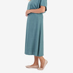 & Maisi Brushed Long Skirt (Size L) - Teal_8513733_1