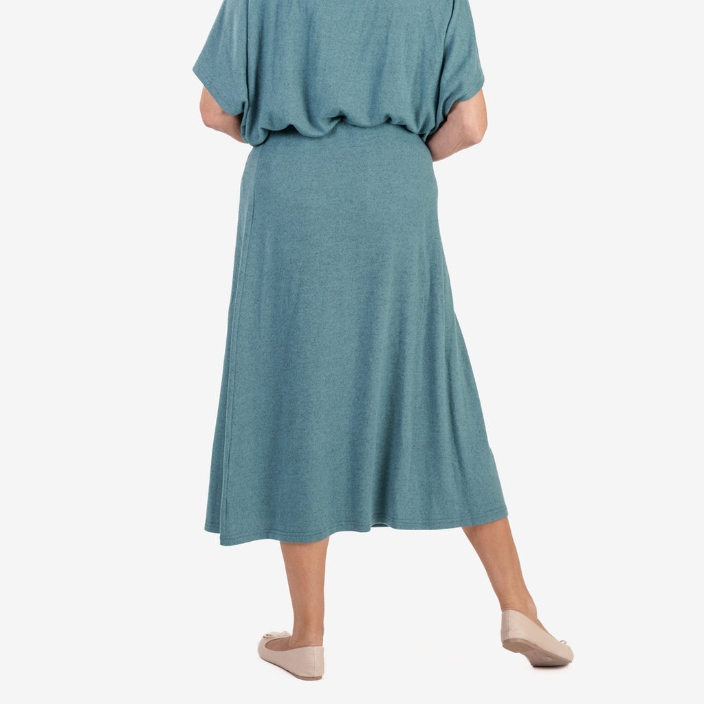 & Maisi Brushed Long Skirt (Size L) - Teal_8513733_2
